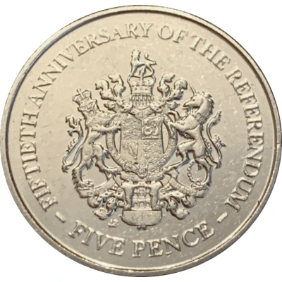 5 Pence - Elizabeth II 1967 Referendum Anniversary back