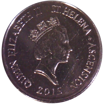 5 Pence - Elizabeth II 3rd portrait; small type; magnetic front