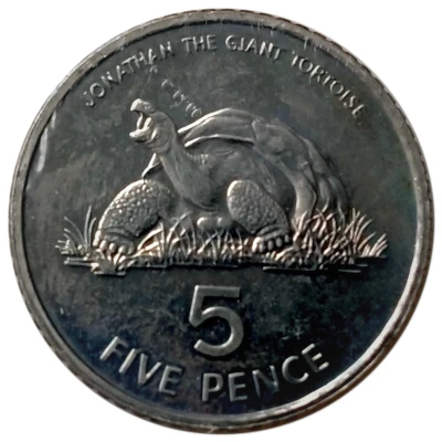 5 Pence - Elizabeth II 3rd portrait; small type back