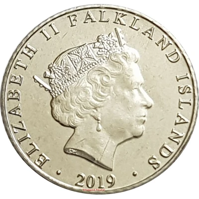 5 Pence - Elizabeth II 5th portrait front