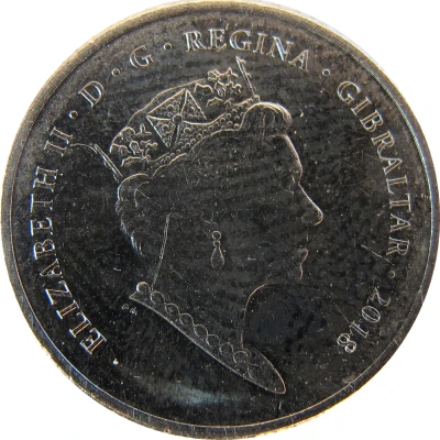 5 Pence - Elizabeth II New Calpe House front