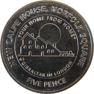 5 Pence - Elizabeth II New Calpe House back