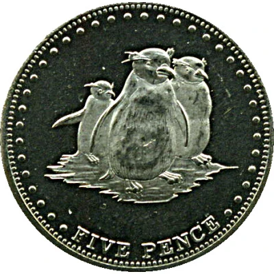 5 Pence - Elizabeth II back