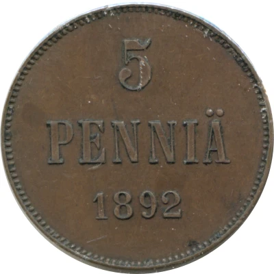 5 Pennia - Aleksandr III back