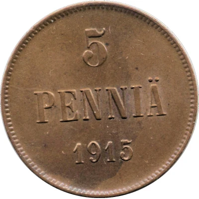 5 Pennia - Nikolai II back