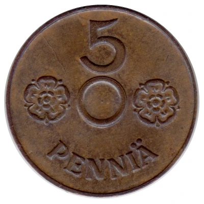 5 Pennia without center hole back