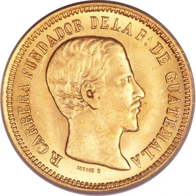 5 Pesos Rafael Carrera front