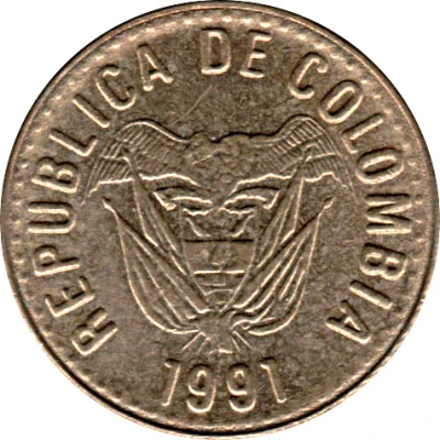 5 Pesos front