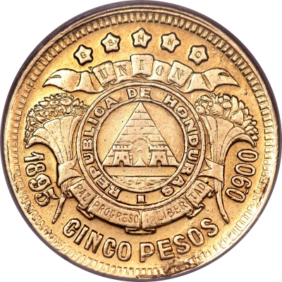 5 Pesos front