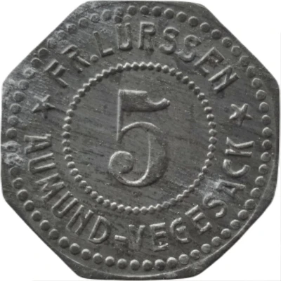 5 Pfennigs - Aumund-Vegesack (Fr. Lürssen) ND front