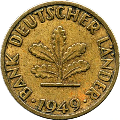 5 Pfennigs Bank of German States front