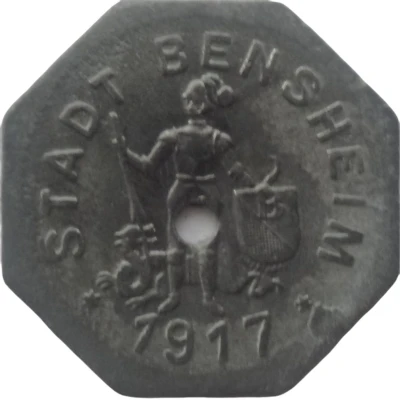 5 Pfennigs - Bensheim front