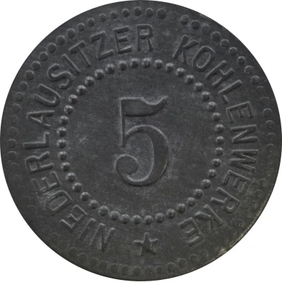 5 Pfennigs - Berlin (Niederlausitzer - Kohlenwerk) ND front