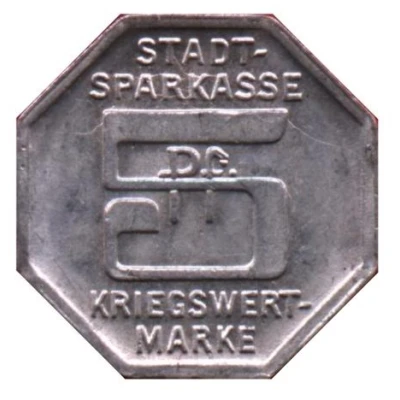 5 Pfennigs - Bielefeld Stadtsparkasse back