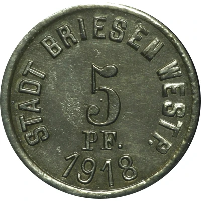 5 Pfennigs - Briesen front