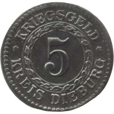 5 Pfennigs - Dieburg front