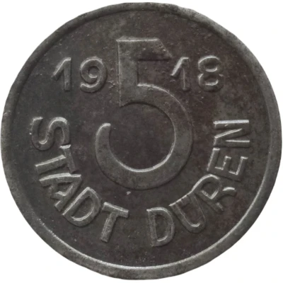 5 Pfennigs - Düren front