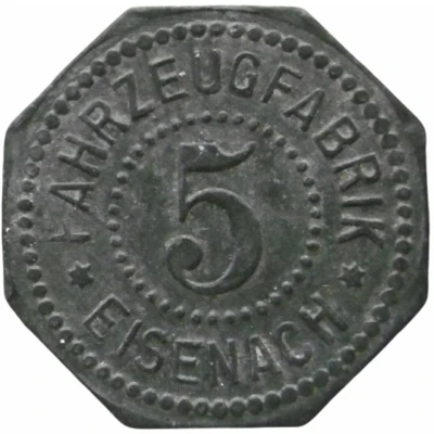 5 Pfennigs - Eisenach (Fahrzeugfabrik) ND front