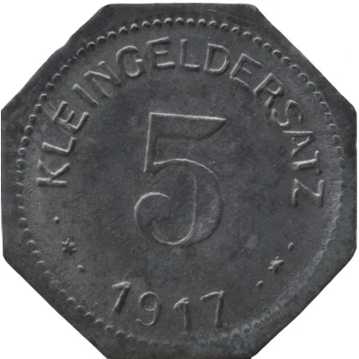 5 Pfennigs - Eisleben Mansfeldsche Gewerkschaft back