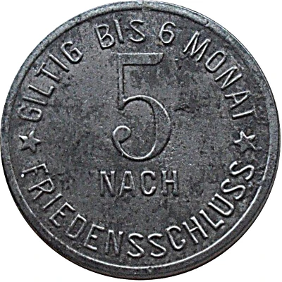 5 Pfennigs - Erbendorf back