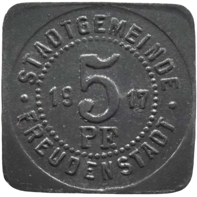 5 Pfennigs - Freudenstadt front