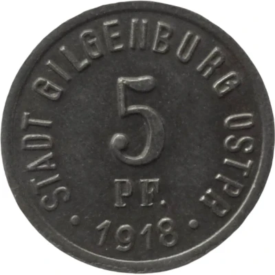 5 Pfennigs - Gilgenburg front