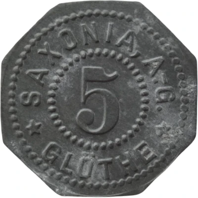 5 Pfennigs - Glöthe (Saxonia AG) ND front