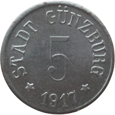 5 Pfennigs - Günzburg front