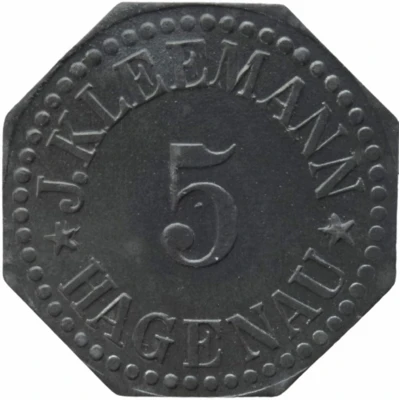 5 Pfennigs - Hagenau (J. Kleemann) ND front