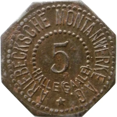 5 Pfennigs - Halle (A. Riebecksche Montanwerke A.G) ND front