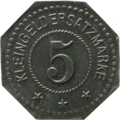 5 Pfennigs - Heldrungen (Gewerkschaft Heldrungen II) ND back