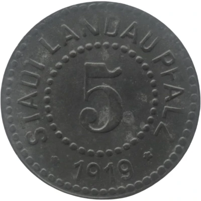 5 Pfennigs - Landau front