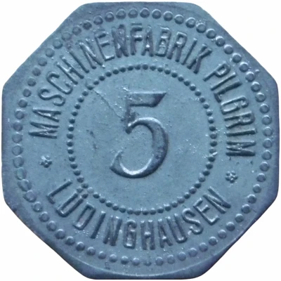 5 Pfennigs - Lüdinghausen (Maschinenfabrik Pilgrim) ND front