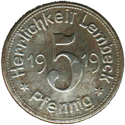 5 Pfennigs - Lembeck front