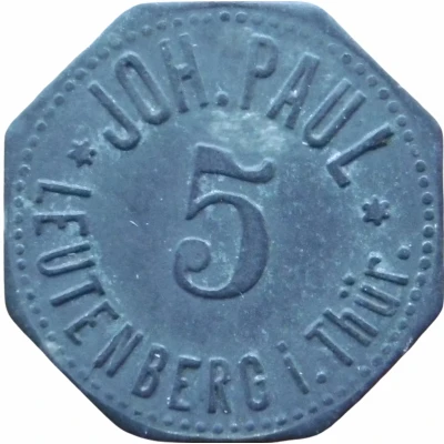 5 Pfennigs - Leutenberg (Joh. Paul) ND front