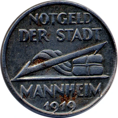 5 Pfennigs - Mannheim front