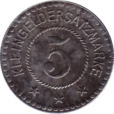 5 Pfennigs - Mühlberg a. E. back