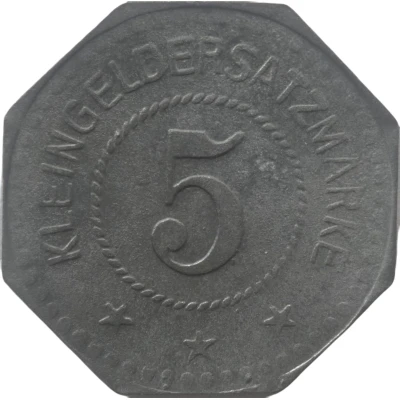 5 Pfennigs - Mühlberg a. E. back