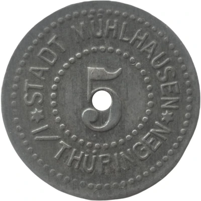 5 Pfennigs - Mühlhausen in Thüringen front