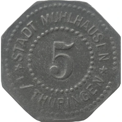 5 Pfennigs - Mühlhausen in Thüringen front