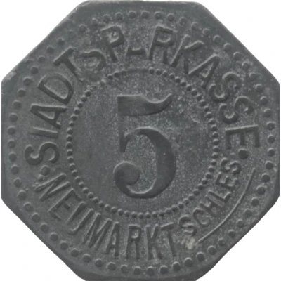 5 Pfennigs - Neumarkt Schlesien front