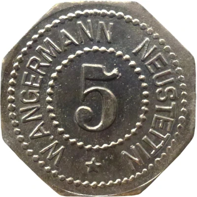 5 Pfennigs - Neustettin (W. Angermann) ND front