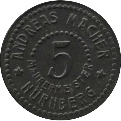 5 Pfennigs - Nürnberg (Andreas Macher Mauermeister) ND front