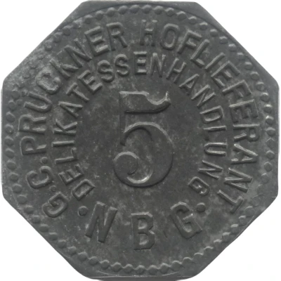 5 Pfennigs - Nürnberg (G.C. Prückner Hoflieferant) ND front