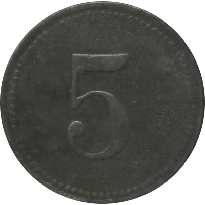 5 Pfennigs - Nürnberg (Hercules Werke A.-G. NHW) ND back