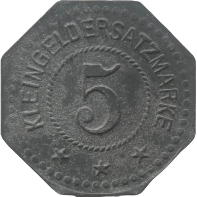 5 Pfennigs - Nürnberg (Nürnberger Schraubenfabrik u. Facondreherei) ND back