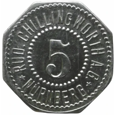 5 Pfennigs - Nürnberg (Rud. Chillingworth A.G.) ND front