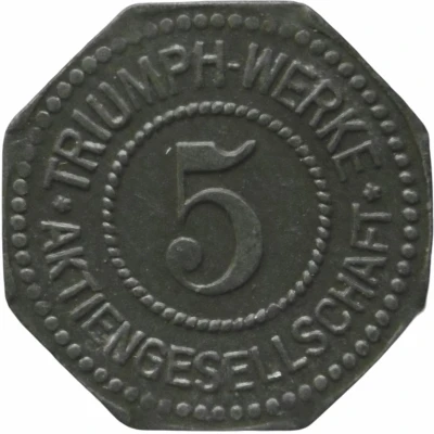 5 Pfennigs - Nürnberg (Triumph Werke Aktiengesellschaft) ND front