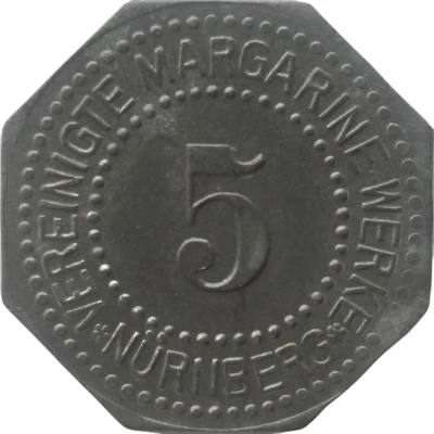 5 Pfennigs - Nürnberg (Vereinigte Margarine Werke) ND front