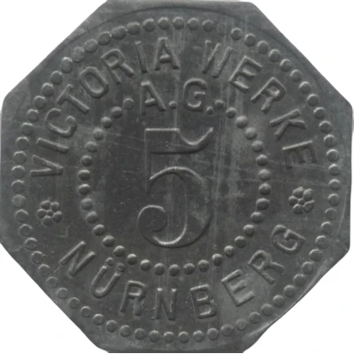 5 Pfennigs - Nürnberg (Victoria Werke A.G.) ND front